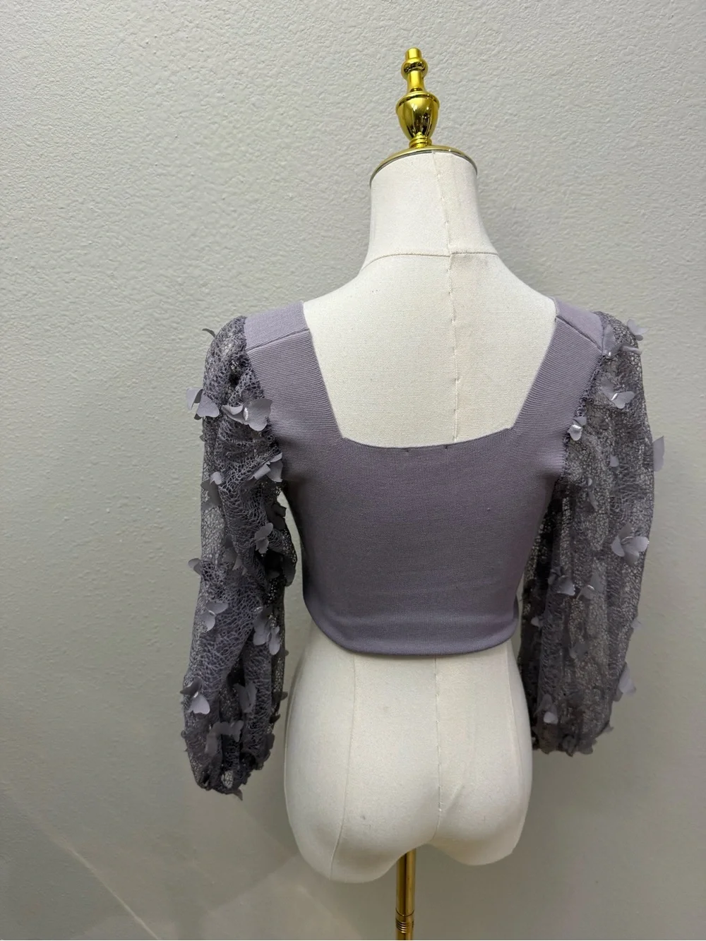 Free People Intimately Flutter By Crop Top Butterfly Detail